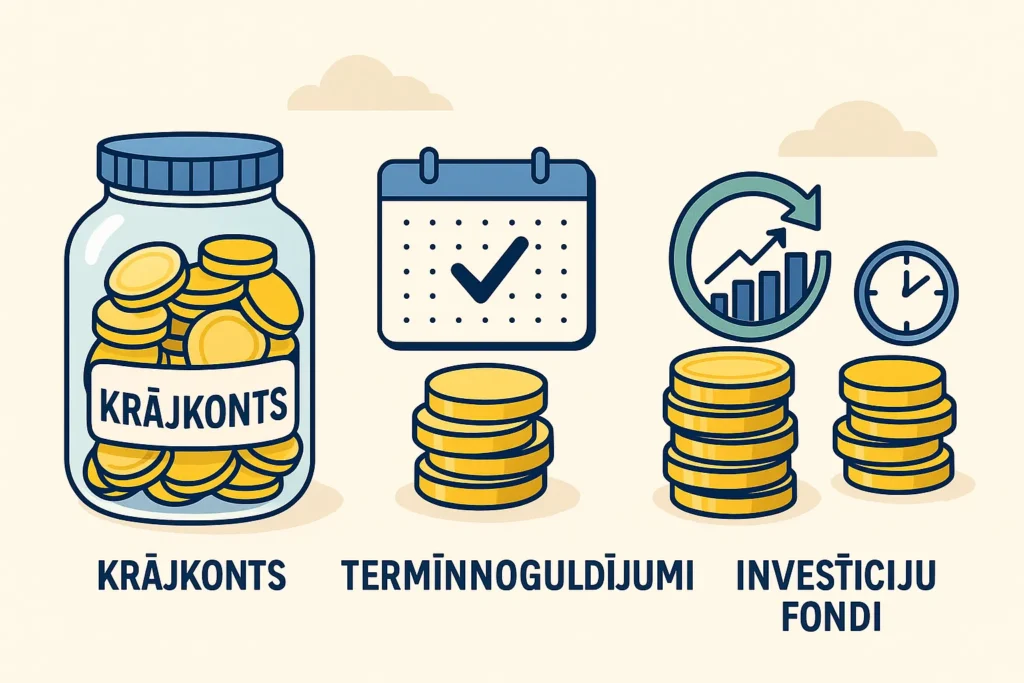 Gudras uzkrājumu stratēģijas – no krājkontiem līdz investīciju fondiem